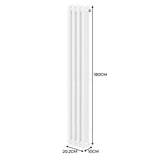 Radiateur Traditionnel à Triple Colonne – 1800 x 202 mm – Blanc