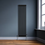 Radiateur Traditionnel à Triple Colonne – 1800 x 382 mm – Noir