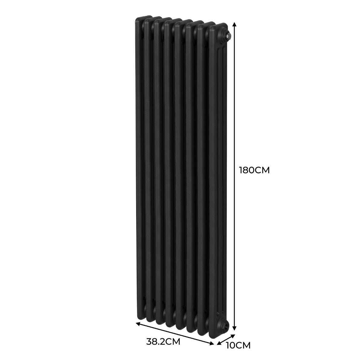 Radiateur Traditionnel à Triple Colonne – 1800 x 382 mm – Noir