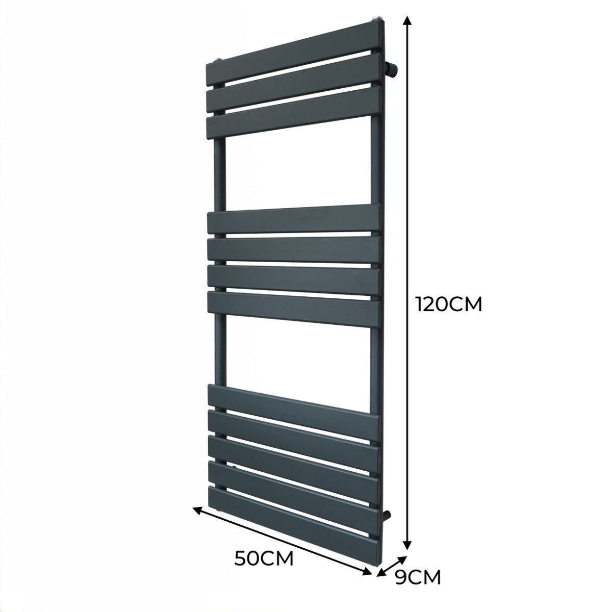 Radiateur Sèche-Serviettes à Panneau Plat – 1200mm x 500mm – Gris Anthracite