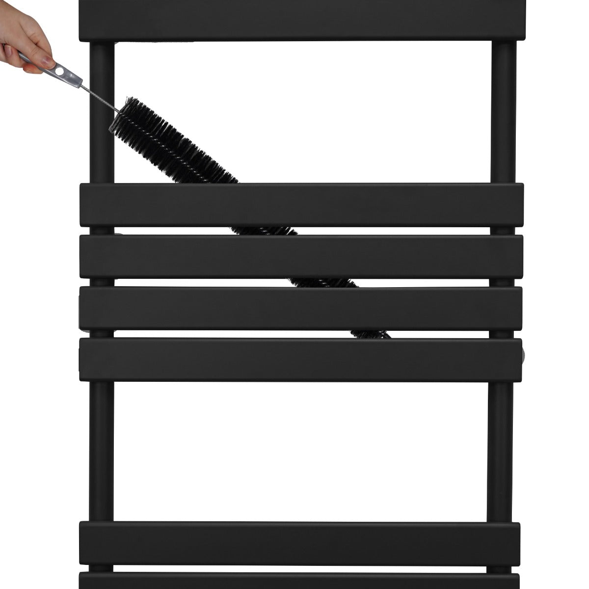 Radiateur Sèche-Serviettes à Panneau Plat – 1200mm x 500mm – Noir