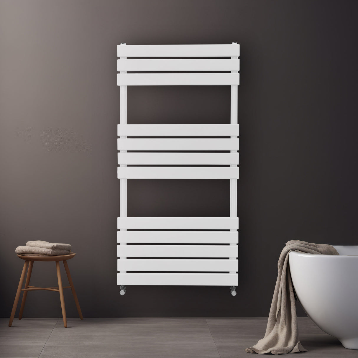 Radiateur Sèche-Serviettes à Panneau Plat – 1200mm x 600mm – Blanc