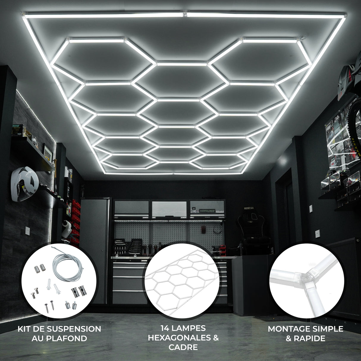 Plafonnier LED Hexagonal