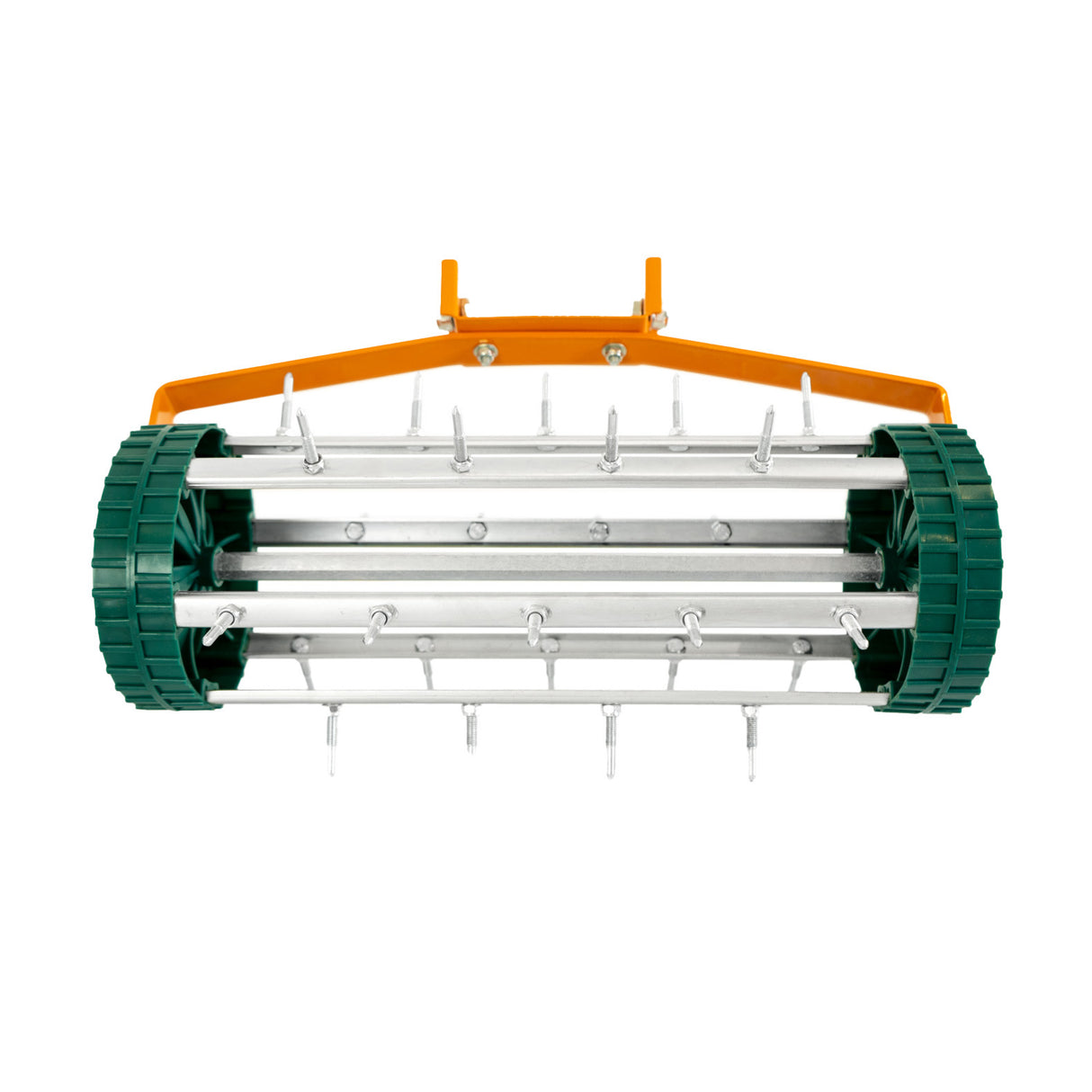 Ensemble 2-en-1 Scarificateur et Niveleur de Pelouse de 50 cm - Vert