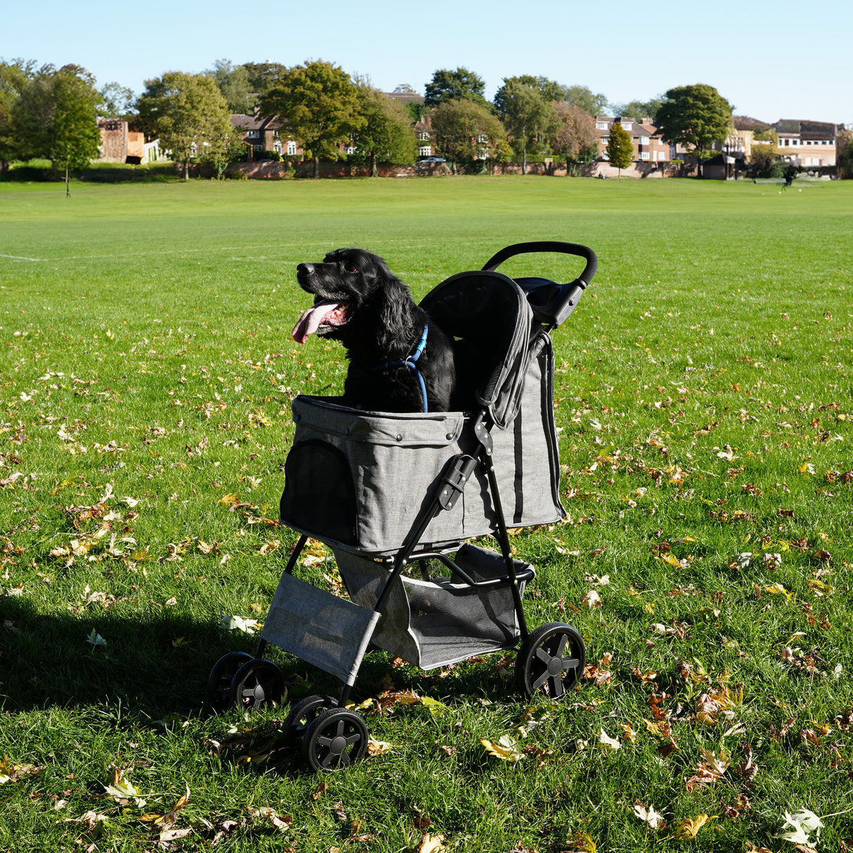 Poussette pour Animal de Compagnie – Gris tissé