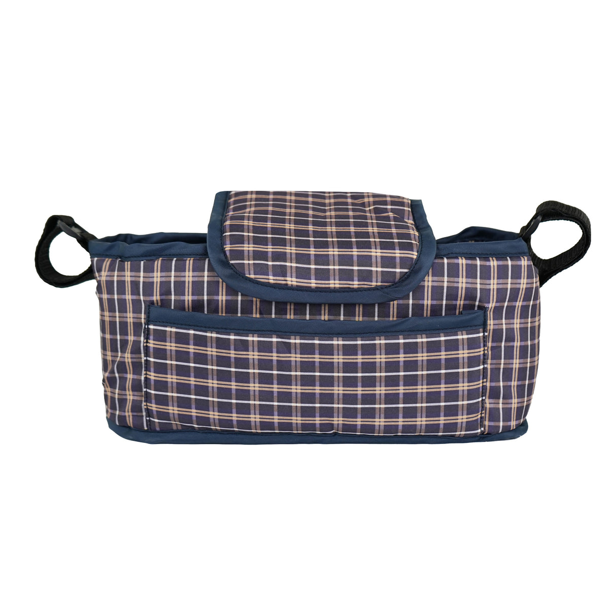 Sac Caddy pour Poussette pour Animaux de Compagnie Tartan Bleu