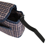 Sac Caddy pour Poussette pour Animaux de Compagnie Tartan Bleu