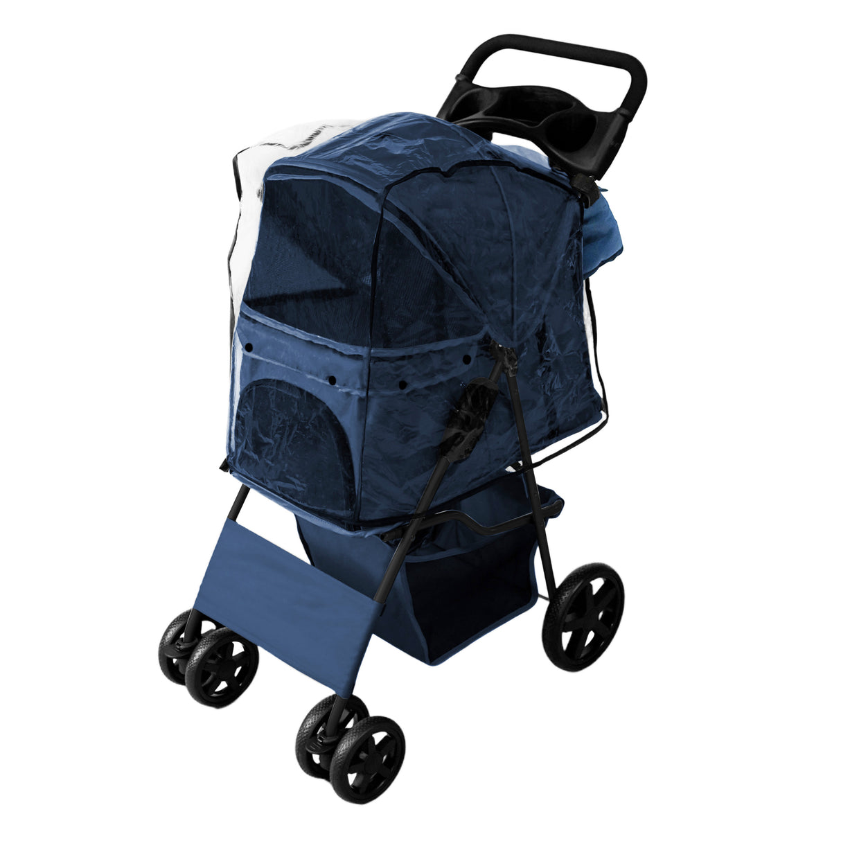 Poussette pour Animal de Compagnie et Sac Caddy – Bleu