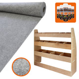 11m² Doublure Intérieure Feutre Gris Foncé & Rangement MDF pour VW Caddy Maxi