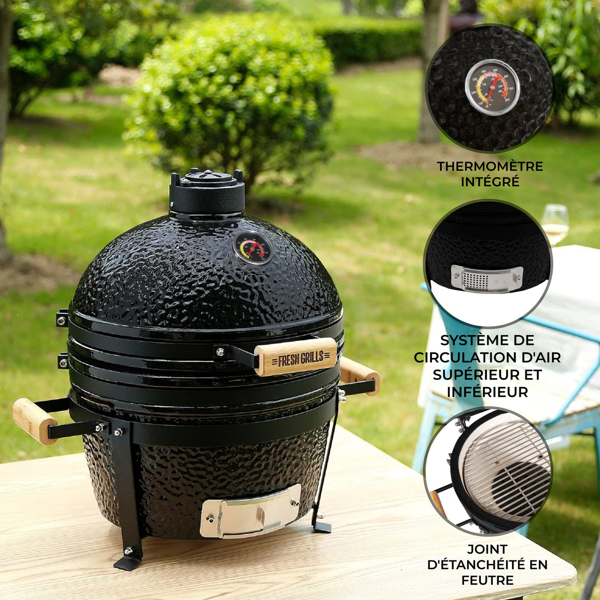 Barbecue au Charbon de Bois Kamado 40,6cm