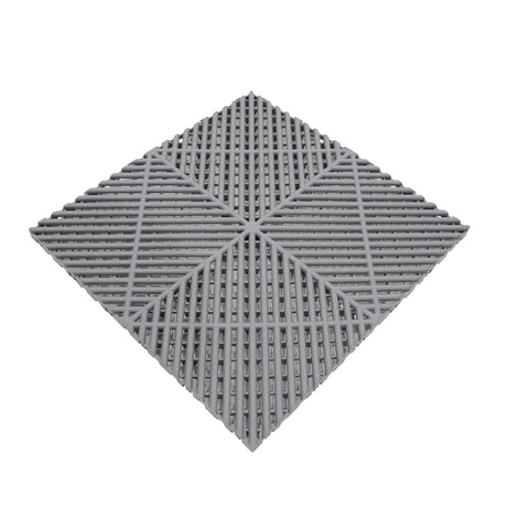 Carrelage de Sol Ventilé Pour Garage x120 Avec Bordure (Gris)