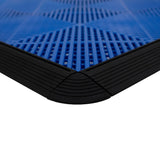 Carrelage de Sol Ventilé Pour Garage Avec Bordure (60 x Noir & 60 Bleu)