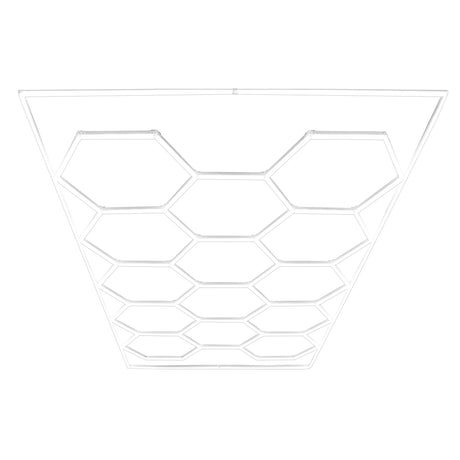 Lampes Hexagones & Carrelage de Sol Ventilé Pour Garage Avec Bordure (x120 Gris)