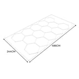 Lampes Hexagones & Carrelage de Sol Ventilé Pour Garage Avec Bordure (x120 Gris)