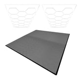 Lampes Hexagones & Carrelage de Sol Ventilé Pour Garage Avec Bordure (x225 Gris)