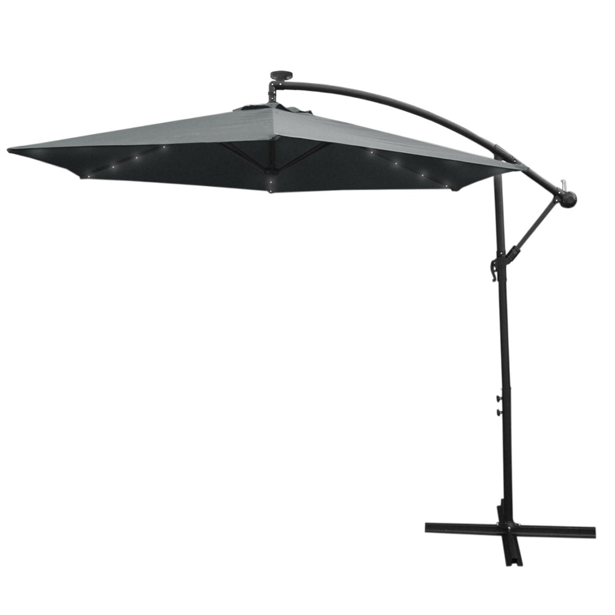 Parasol Gris 3m avec LED's Intégrés