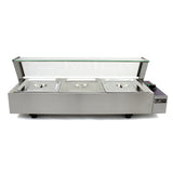 KuKoo Vitrine Bain Marie Professionnel à 3 Bacs