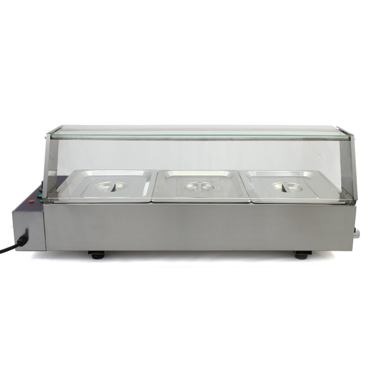 KuKoo Vitrine Bain Marie Professionnel à 3 Bacs