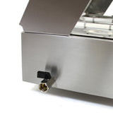 KuKoo Vitrine Bain Marie Professionnel à 4 Bacs