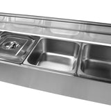 KuKoo Vitrine Bain Marie Professionnel à 5 Bacs