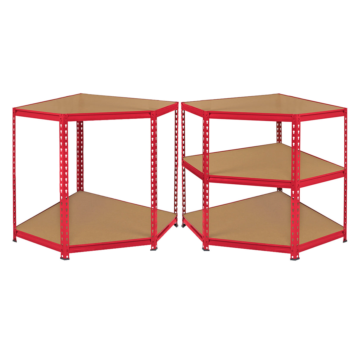 Monster Racking - Rayonnage d'Angle Z-Rax en Acier Sans Boulons Rouge 90cm x 45cm x 183cm