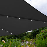 Parasol Gris 3m avec LED's Intégrés