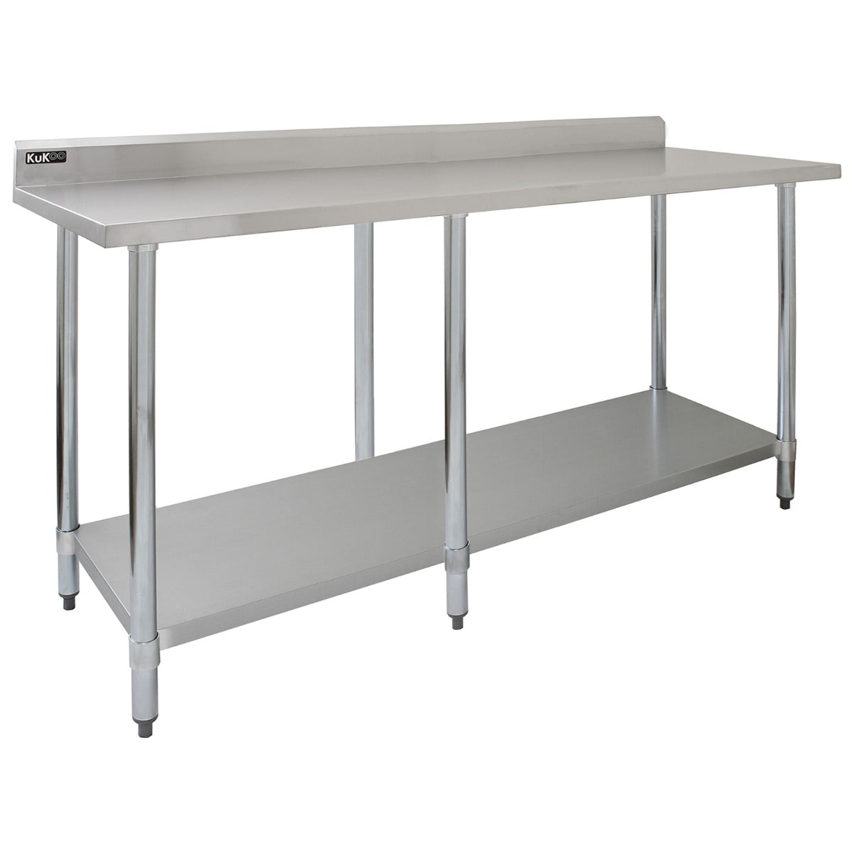 Table de Travail pour Cuisine en Inox - 210 cm