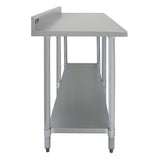 Table de Travail pour Cuisine en Inox - 210 cm