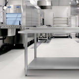 Table de Travail pour Cuisine en Inox - 120 cm