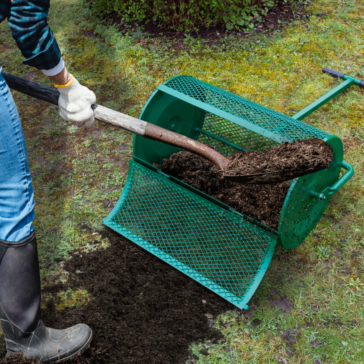 Rouleau Epandeur à Compost 80 L – Vert