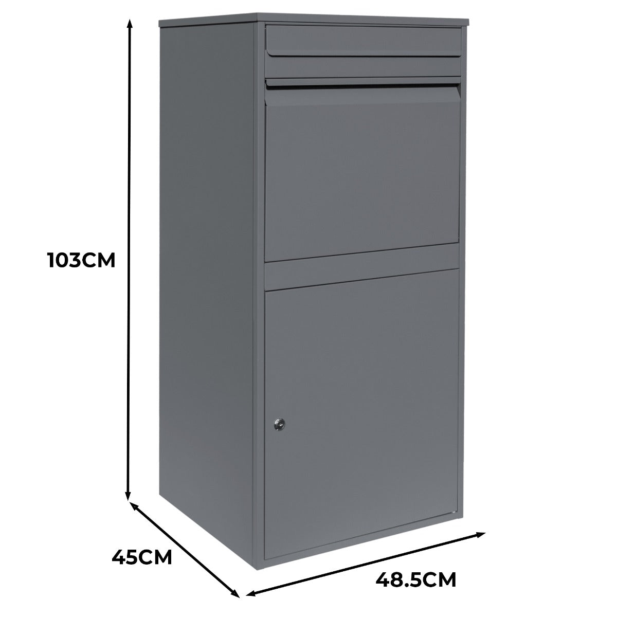 Boîte à Colis XL Anti-vol Grise - Livrée à Plat