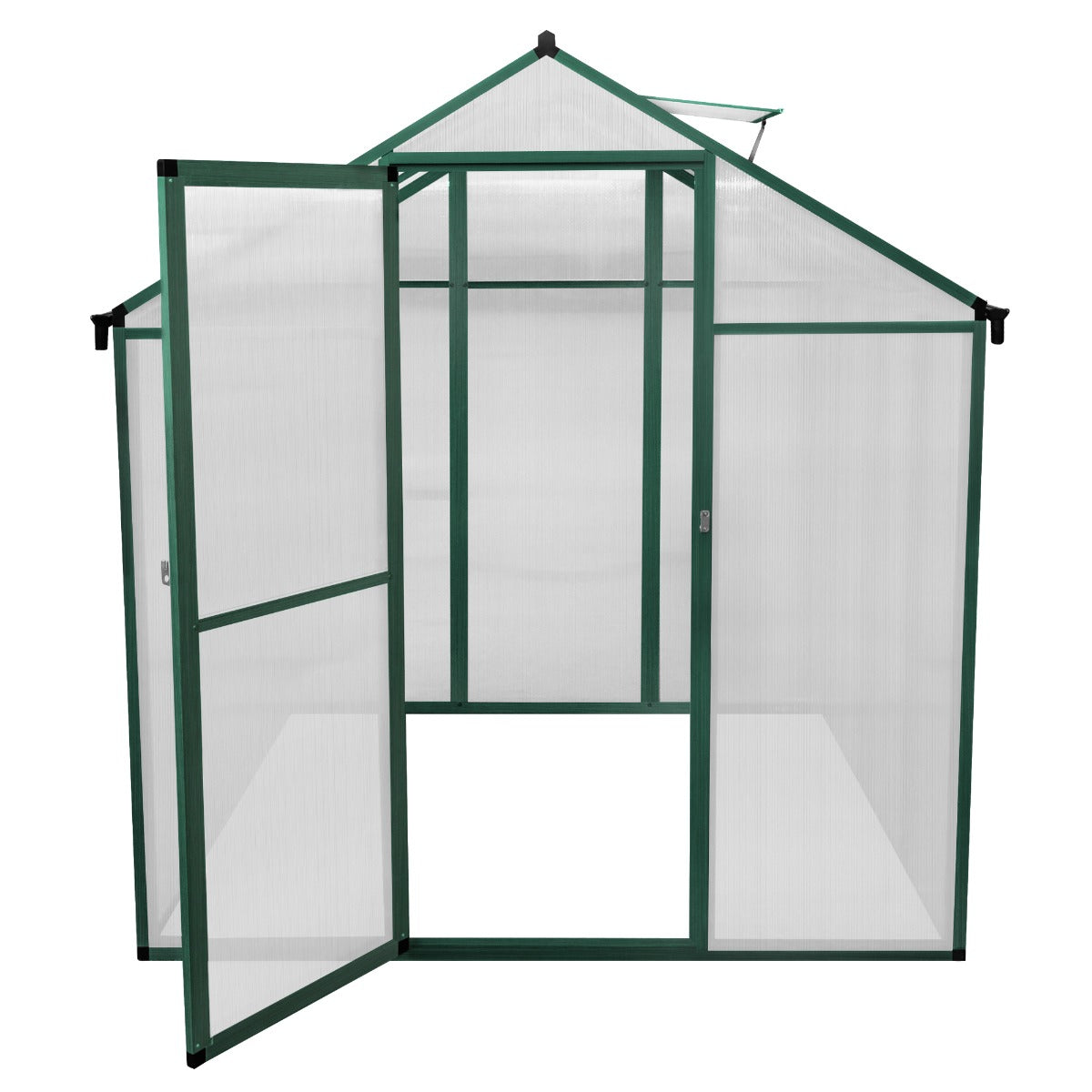 Serre de Jardin en Polycarbonate Verte - 180 x 180 cm