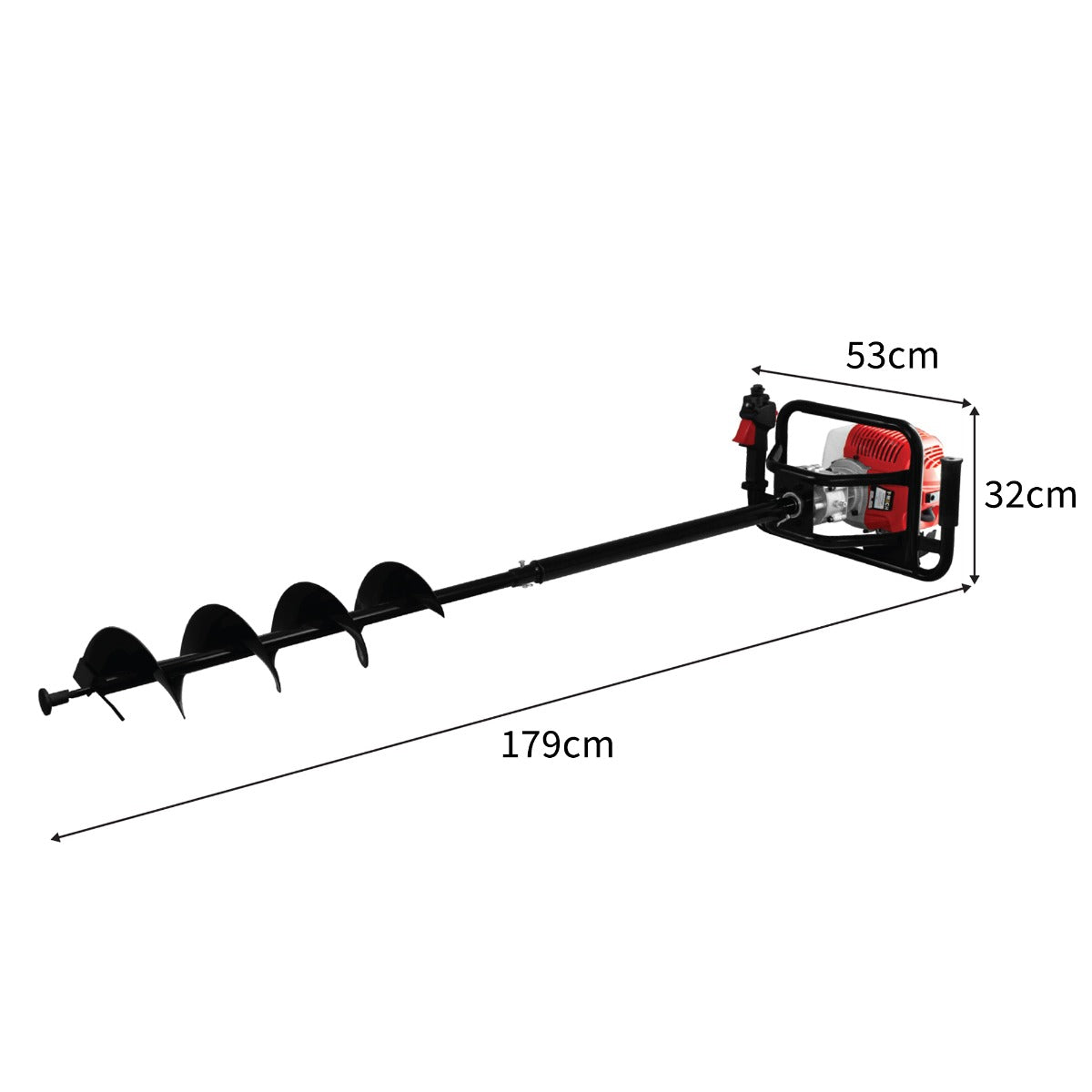 Tarière de terre T-Mech & Enfonce poteau à 4 temps 120 mm