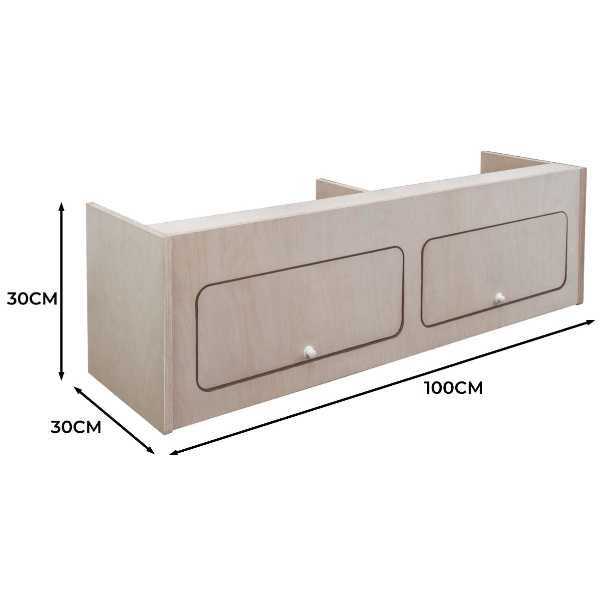 Armoire de Rangement MDF pour Camping-Car  – 100cm x 30cm x 30cm