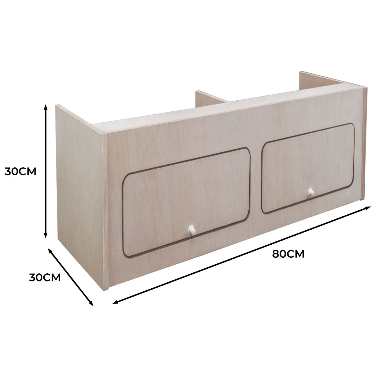 Armoire de Rangement MDF pour Camping-Car  – 80cm x 30cm x 30cm