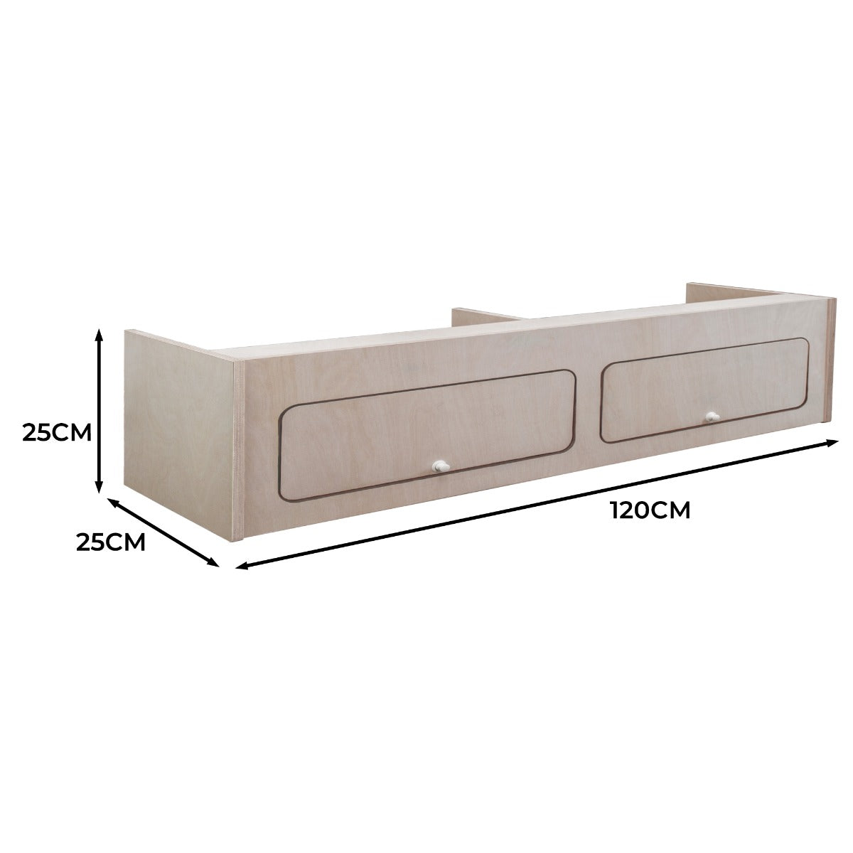 Armoire de Rangement MDF pour Camping-Car  – 120cm x 25cm x 25cm