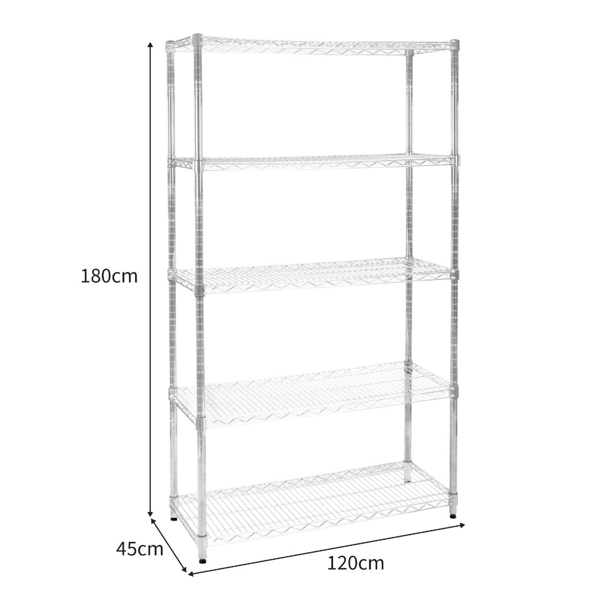 Etagère en Fil d'Acier 45cm x 120cm x 180cm - Kukoo