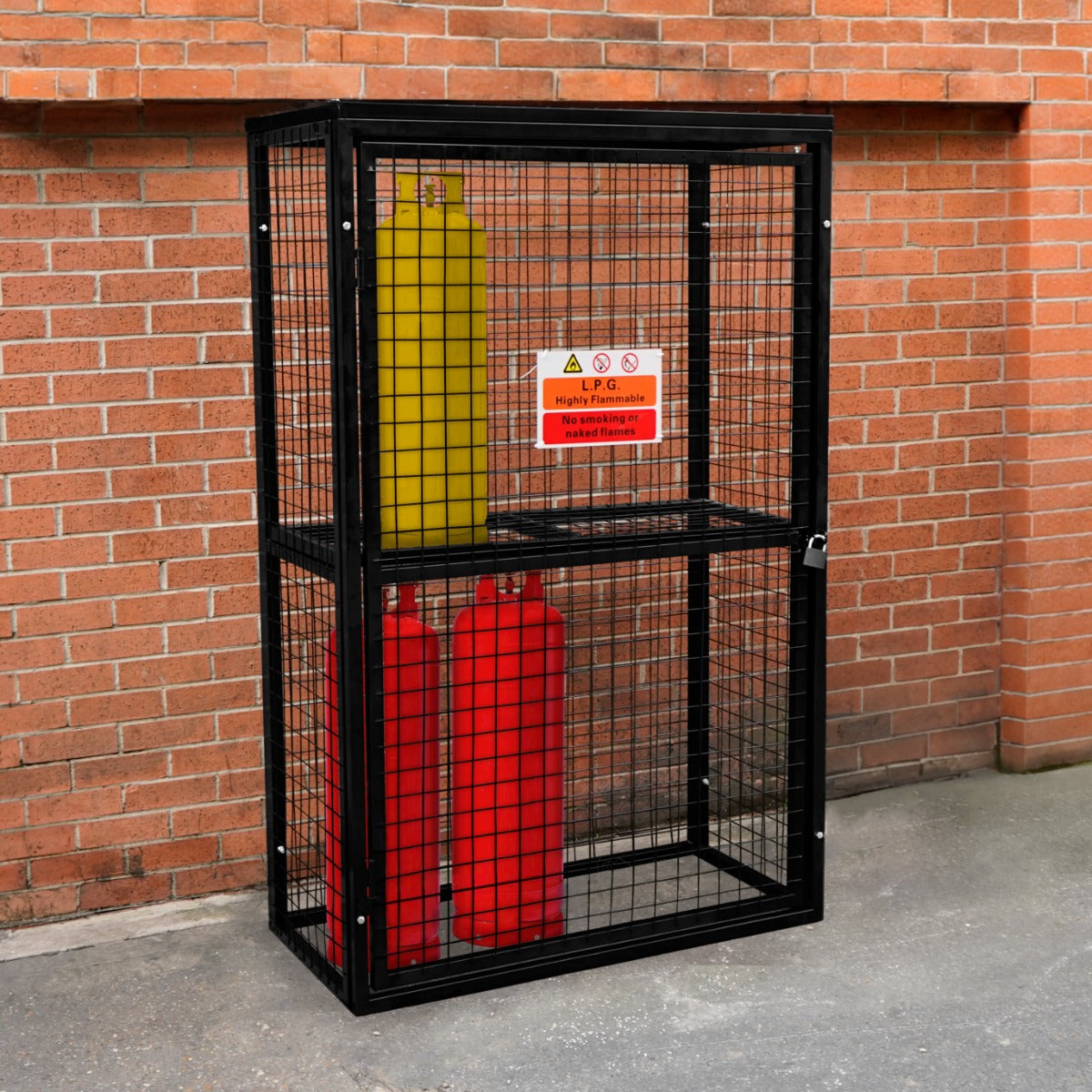 Cage Métallique de Bouteilles de Gaz - 57 x 116 x 184cm