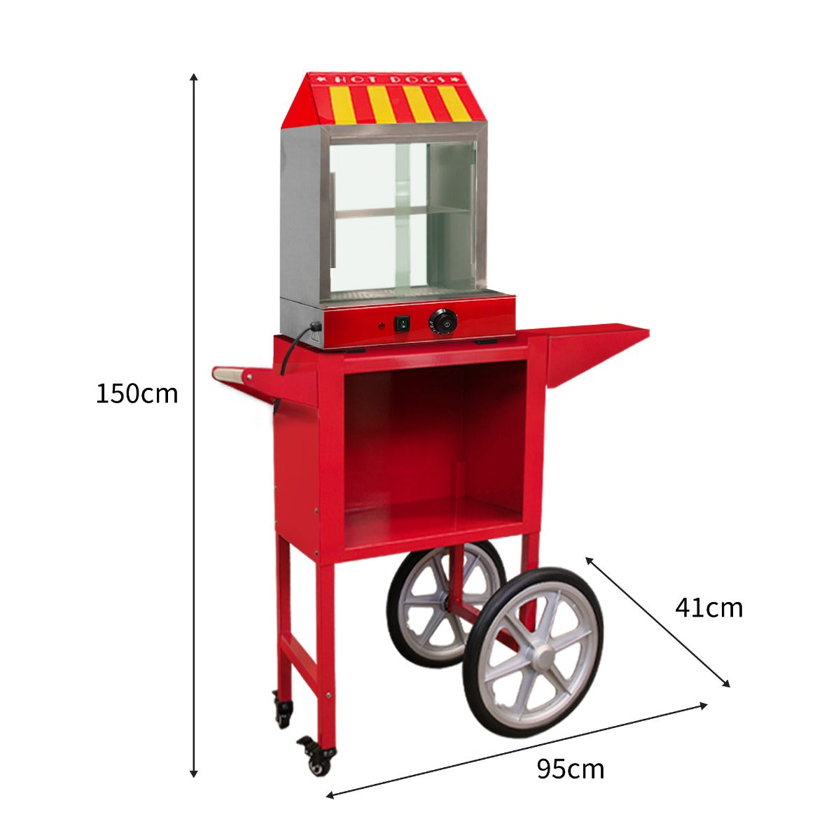 KuKoo Cuiseur vapeur pour Hot Dog avec Chariot assorti