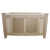 Cache Radiateur Ajustable à Motif Grillagé en MDF Naturel 1400mm - 1920mm