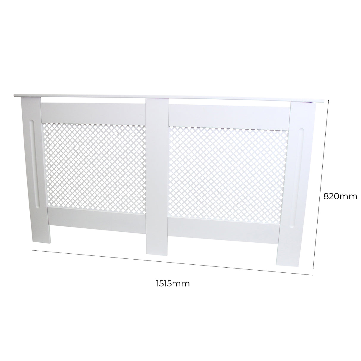 Cache Radiateur en MDF Blanc de 151,5cm de large