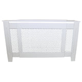 Cache Radiateur Ajustable en MDF Blanc de 140cm à 192cm de large