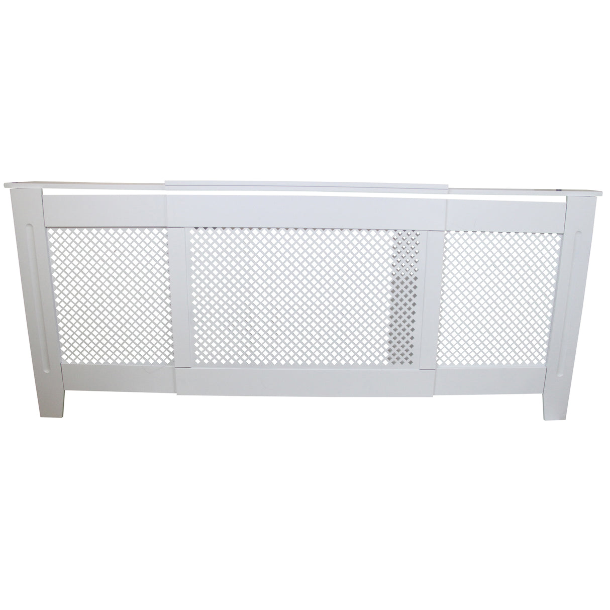 Cache Radiateur Ajustable en MDF Blanc de 140cm à 192cm de large