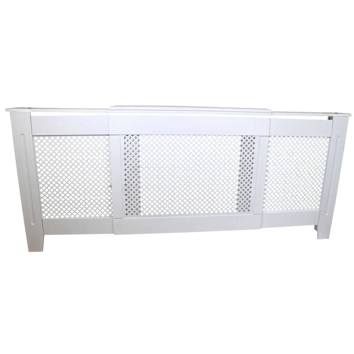 Cache Radiateur Ajustable en MDF Blanc de 140cm à 192cm de large