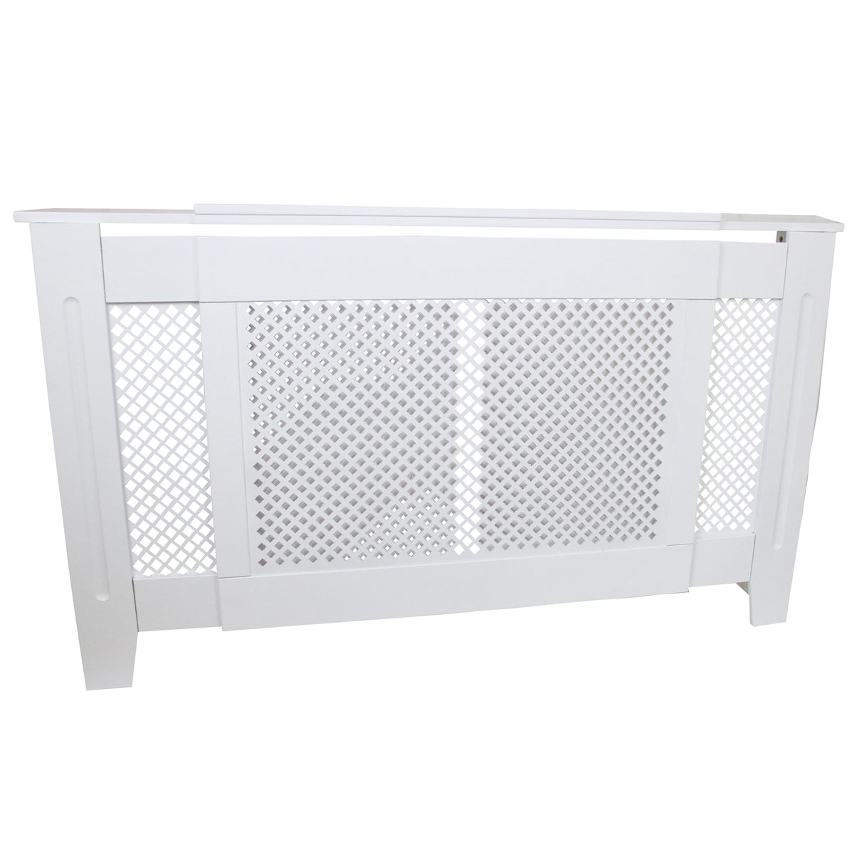 Cache Radiateur Ajustable en MDF Blanc de 140cm à 192cm de large