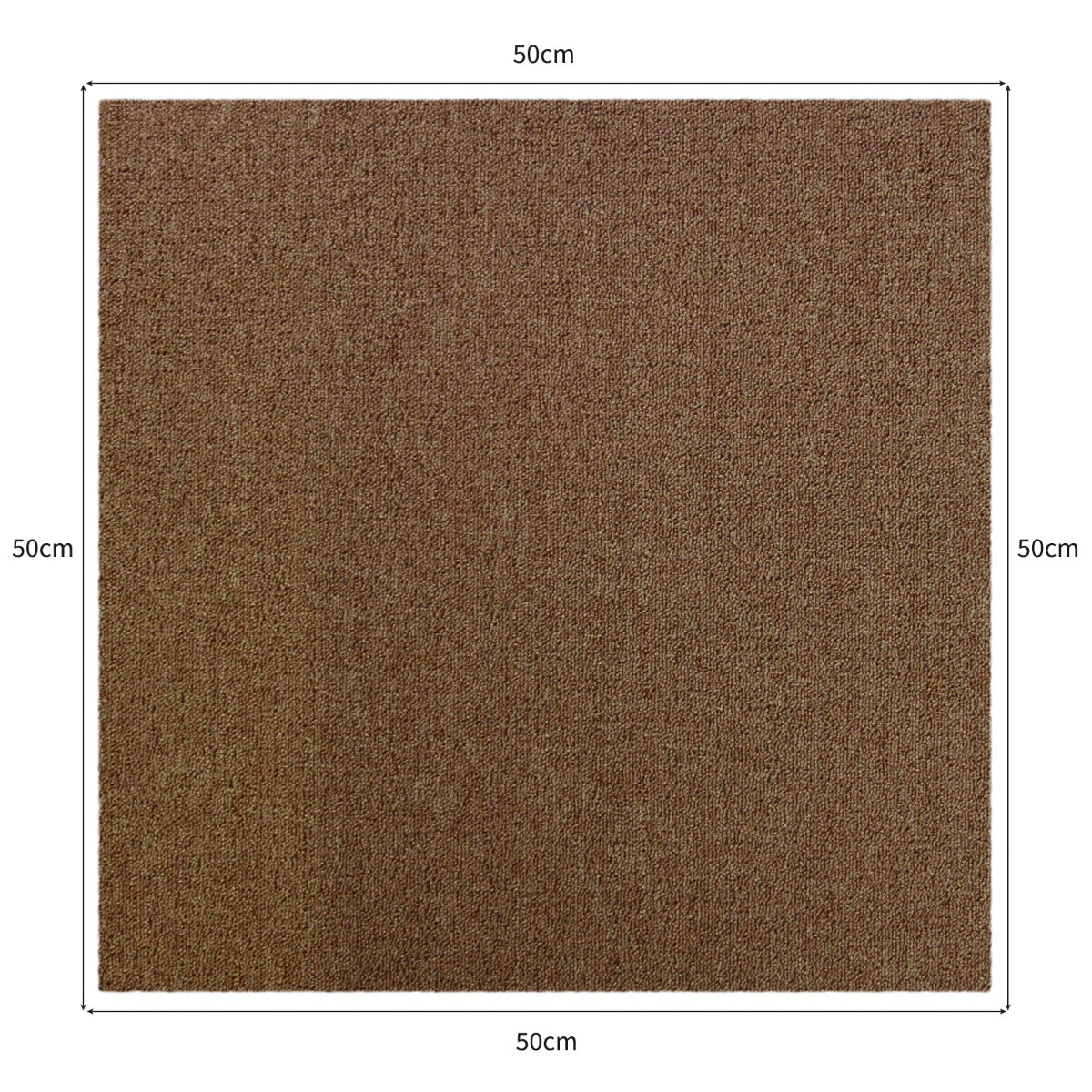 Dalle de Moquette Couleur Sable, 20 Dalles de 50cm x 50cm (5m²)