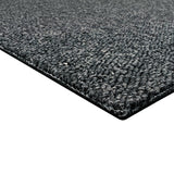 Dalle de Moquette Couleur Charbon Noir, 20 Dalles de 50cm x 50cm (5m²)