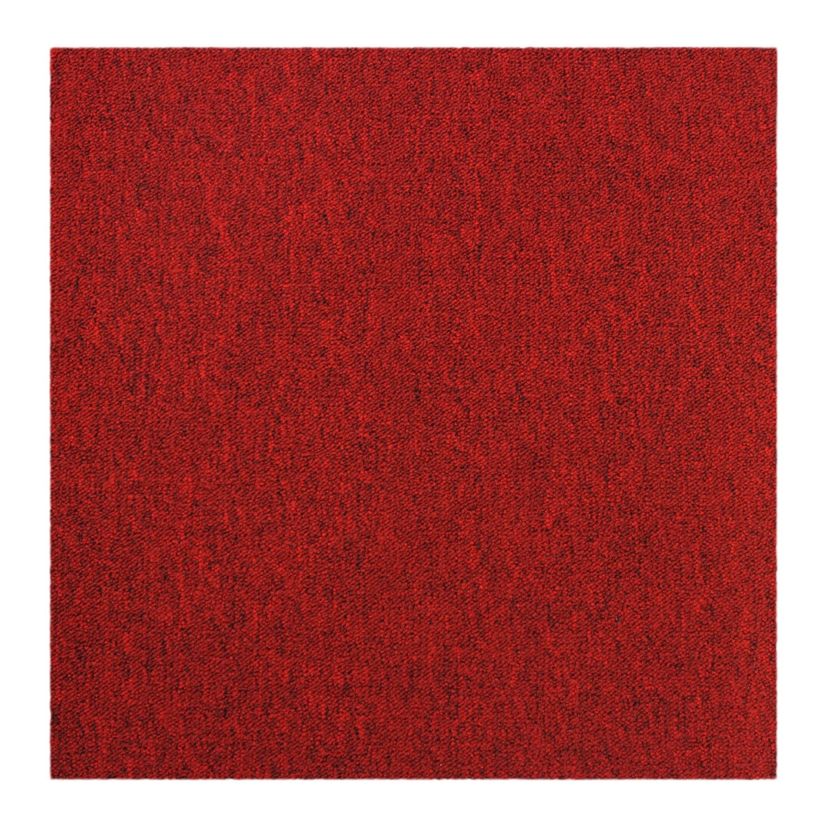 Dalle de Moquette Couleur Rouge Ecarlate, 20 Dalles de 50cm x 50cm (5m²)