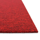 Dalle de Moquette Couleur Rouge Ecarlate, 20 Dalles de 50cm x 50cm (5m²)