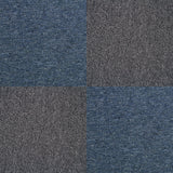 40 Dalles de 50cm x 50cm (10m²) Dalle de Moquette Couleur Noir Charbon & Bleu Tempête